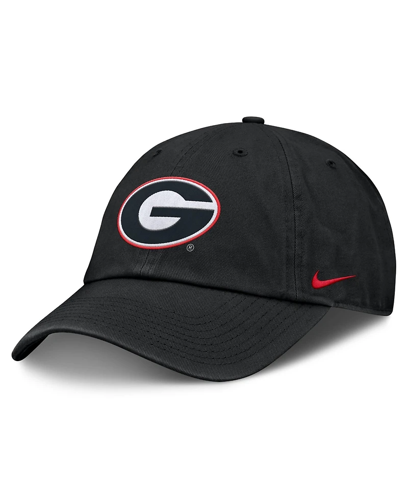 Nike Men's Black Georgia Bulldogs Club Dri-fit Adjustable Hat