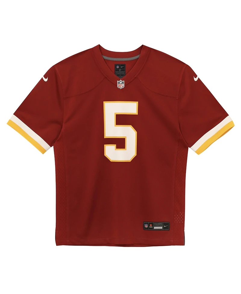 Nike Baby Boys and Girls Jayden Daniels Burgundy Washington Commanders Team Game Jersey