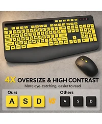 Lofree Wireless Ergonomic Wrist-Rest Keyboard and Mouse Combo for Computer/Phone/Tablet