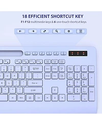 Lofree Wireless Ergonomic Silent-Typing Keyboard and Mouse Combo Compatible with Mobile Devices, Tablets, and Computers