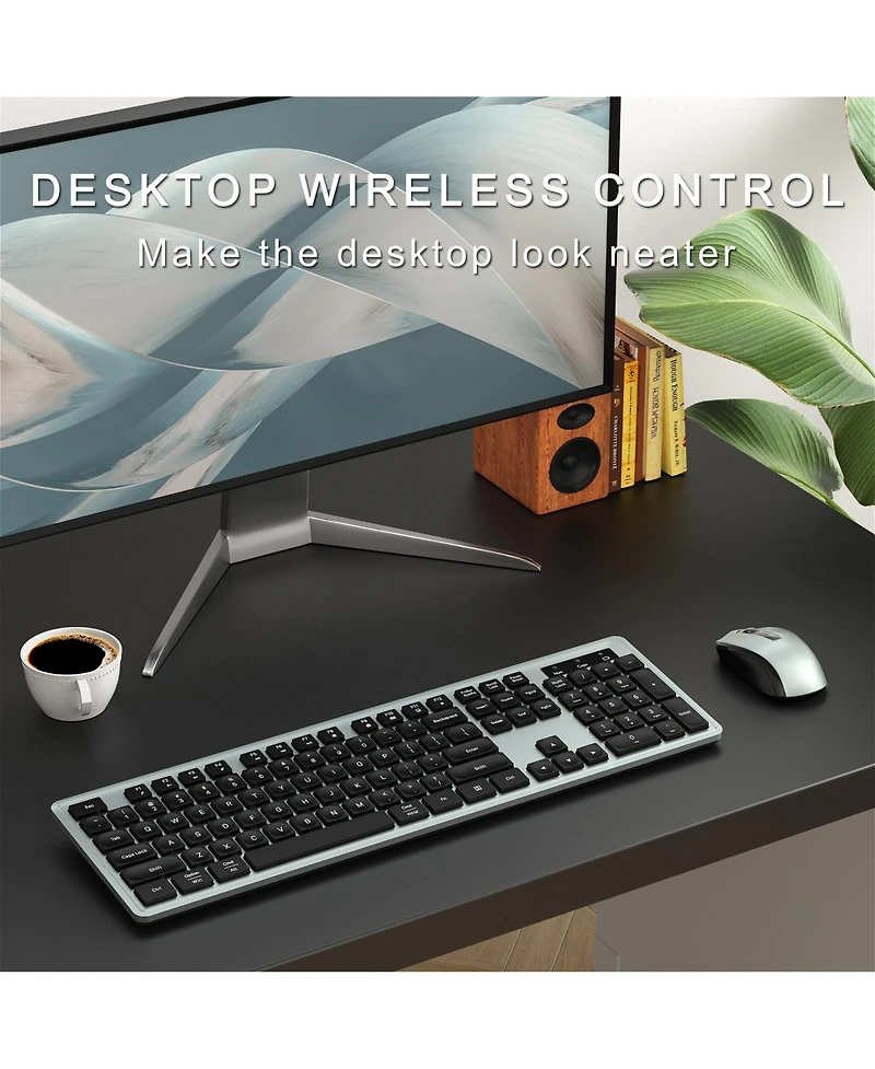 Lofree Wireless Silent Full-Size Keyboard and Mouse Set for Windows