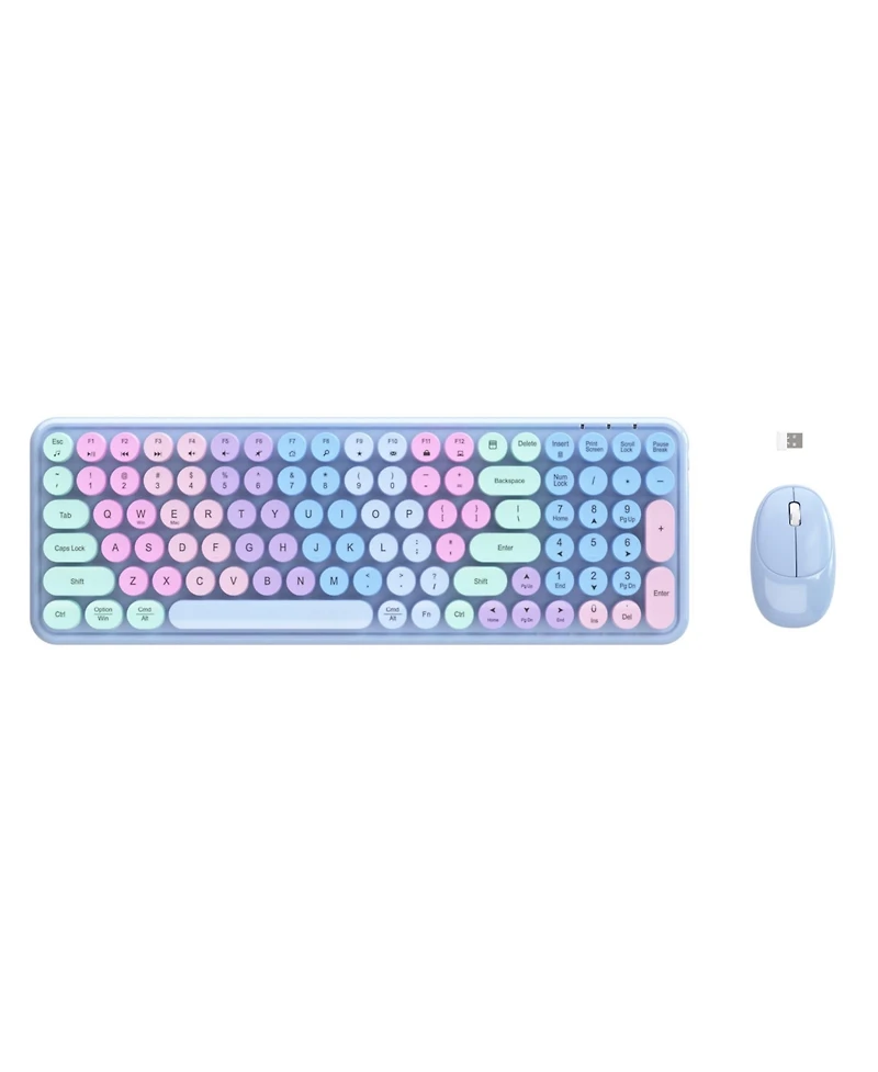 Lofree Retro Typewriter Style Wireless Clicky Keyboard and Mouse Combo Compatible with Windows and macOS