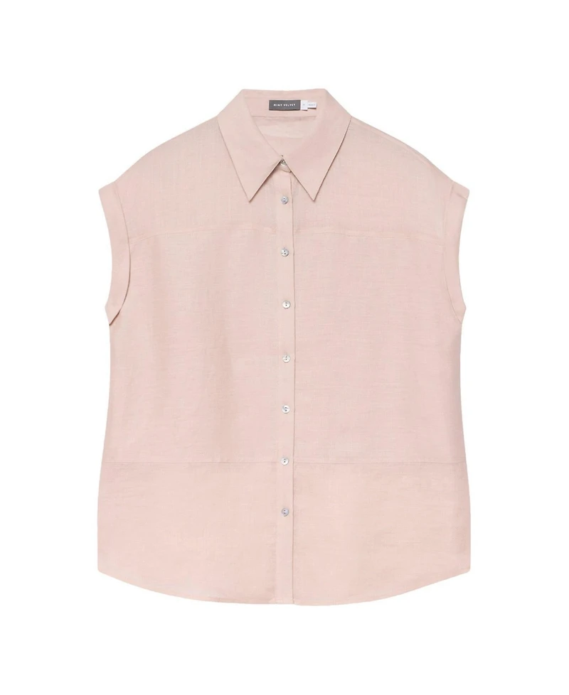 Mint Velvet Women's Linen Blend Panel Shirt