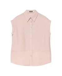 Mint Velvet Women's Linen Blend Panel Shirt