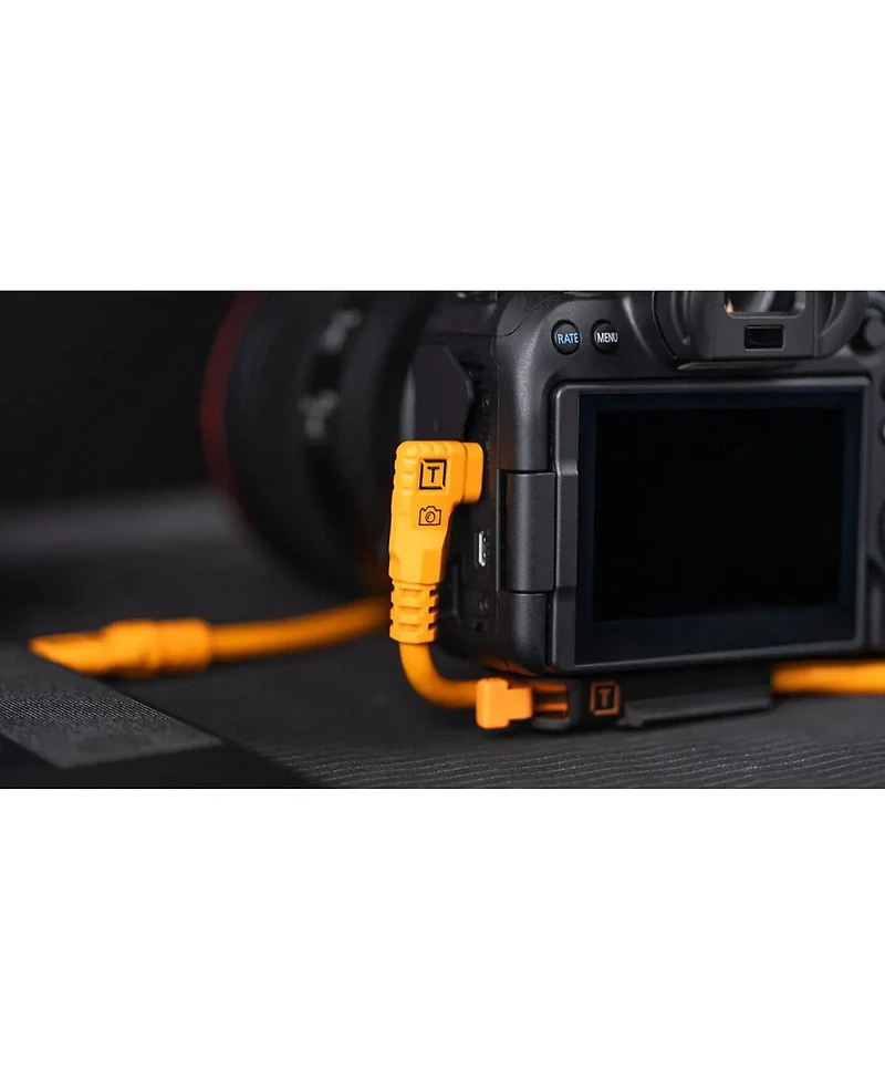 Tether Tools TetherPro Optima 10G 10 Gbps Usb-c Straight to Usb-c Right Angle Cable, 31', Compatible with Usb-c 3.2 Gen 2 Cameras and Computers
