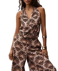 Mint Velvet Women's Sunset Palm Halter Top