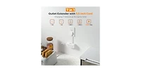Tessan Wall Outlet Extender with 0.5Ft, 1 Usb C, 2 Usb A for Home, Office and Travel