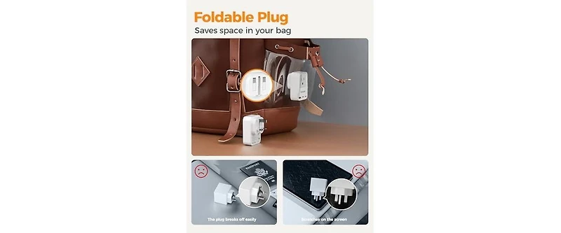 Tessan Cell Phone Charging Accessory with 20W, 2 Usb C, 1 outlet for Home, Office and Travel