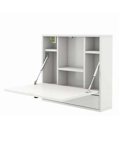 Sugift Wall-Mount Floating Desk Foldable Space-Saving Laptop Workstation