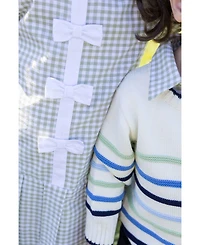 Florence Eiseman Big Girls (7-10) Check Dress with Pleated Skirt And Bows