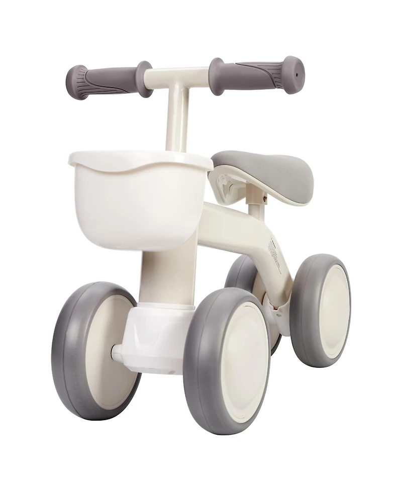 Baby Balance Bike Toys for 1 Year Olds 12-24 Months, Balance Bike with Soft Seat and Front Basket, No Pedal 4 Silence Wheels First Riding Toys