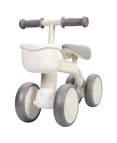 Baby Balance Bike Toys for 1 Year Olds 12-24 Months, Balance Bike with Soft Seat and Front Basket, No Pedal 4 Silence Wheels First Riding Toys