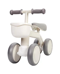Baby Balance Bike Toys for 1 Year Olds 12-24 Months, Balance Bike with Soft Seat and Front Basket, No Pedal 4 Silence Wheels First Riding Toys