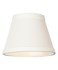 Springcrest Set of 2 Empire Chandelier Shades Cream Small 3" Top x 5" Bottom x 4" High Candelabra Clip-On Fitting