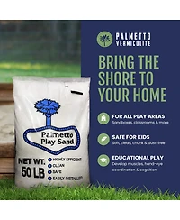 Palmetto 120 Pack Natural Play Sand for Sand Box, Play Areas, Home, 50 Lb, Creme