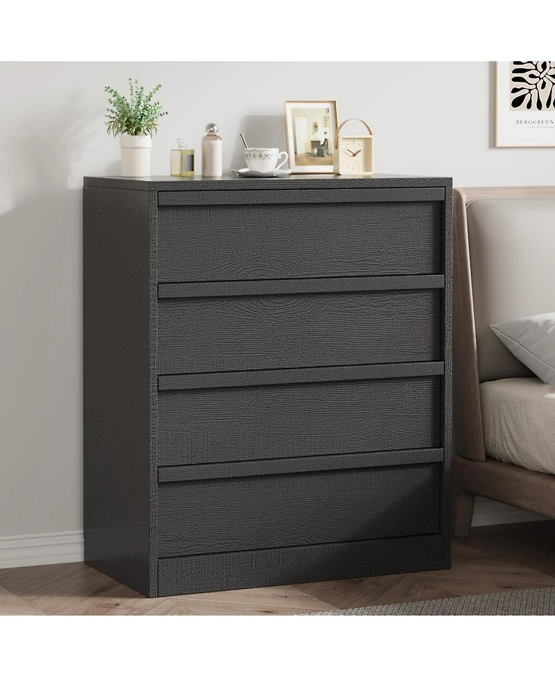 gaomon 4 Drawer Dresser for Bedroom, 39.3" Tall Wooden Storage Chest with Deep Drawers for Closet, Living Room