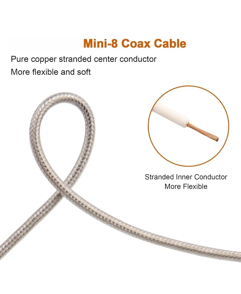 Lofree RG8X Double-Shielded Flexible Coaxial Cable 10 ft.