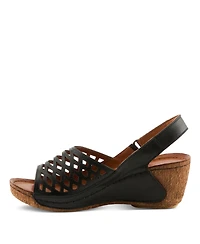 Spring Step Women's Denair Wedge Slingback with Leather Upper
