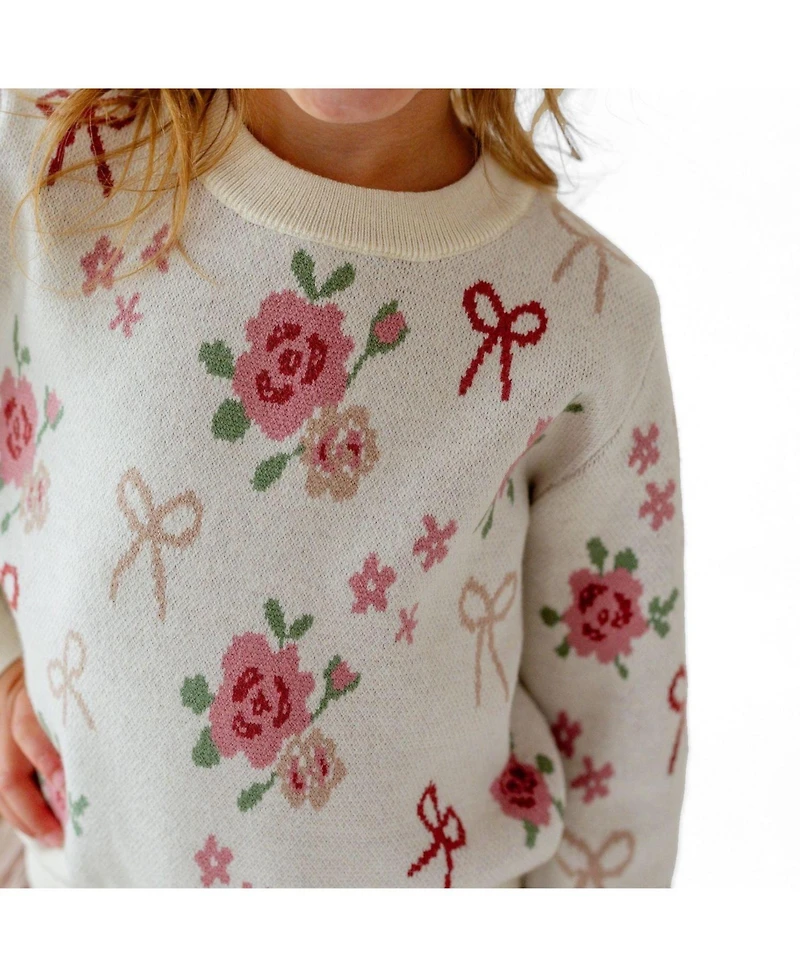 Sweet Wink Baby Girls Coquette Rose Sweater