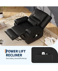 gaomon Heat and Massage Electric Power Lift Recliner Sofa Chair for Seniors, Living Room