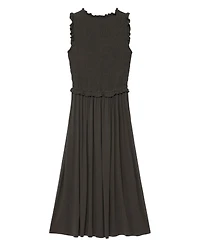 Mint Velvet Women's Shirred Ruffle Midi Dress
