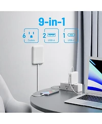Lofree Flat-Plug Multi-Outlet Usb Charger Extension Cord