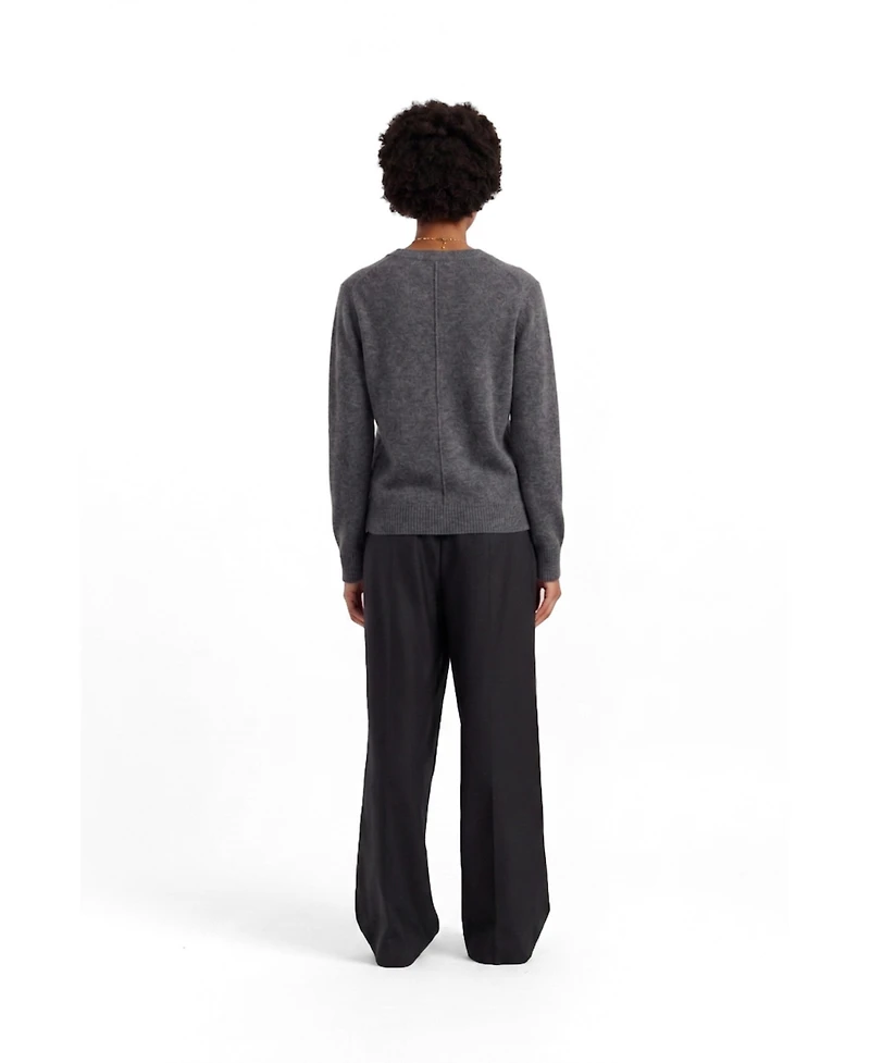 Chinti & Parker Women's Wool/Cashmere-Blend V-Neck Long-Sleeve Sweater