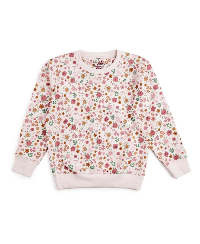 Sweet Wink Toddler Girls Berry Floral Sweatshirt