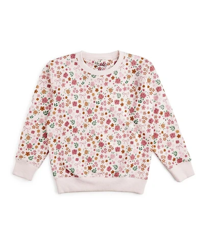 Sweet Wink Toddler Girls Berry Floral Sweatshirt