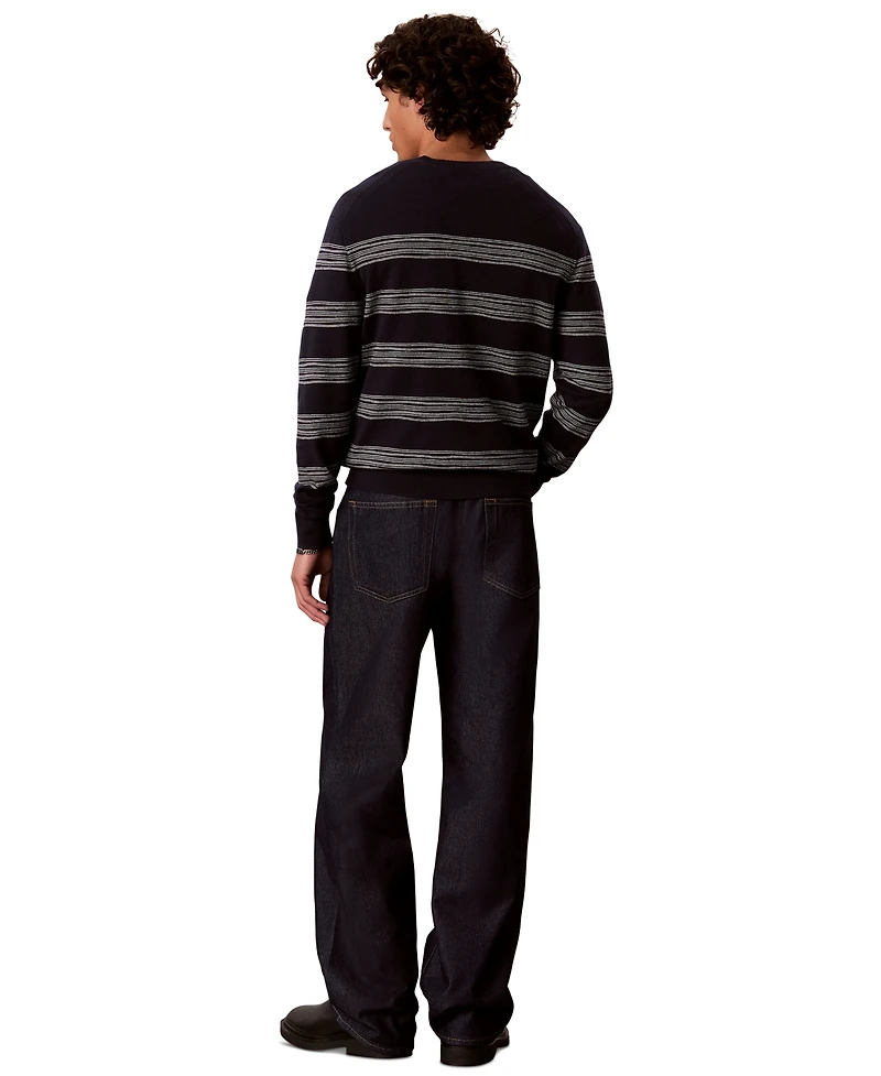 Calvin Klein Men's Space Stripe Crewneck Sweater