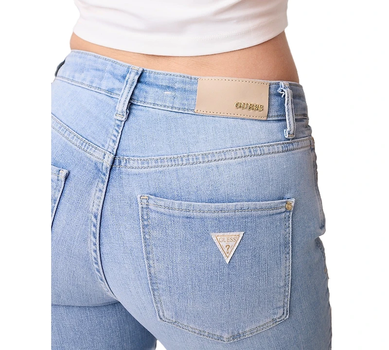 Guess Women's Straight-Leg Mid-Rise Cotton-Blend Denim Jeans