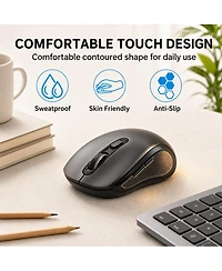Lofree 24GHz Wireless Silent Mouse 2400 Dpi Adjustable 6 Buttons Ergonomic For Laptop Pc