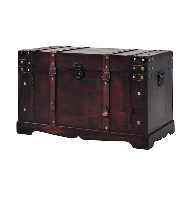vidaXL Vintage Treasure Chest Wood 26.0x15.0x15.7