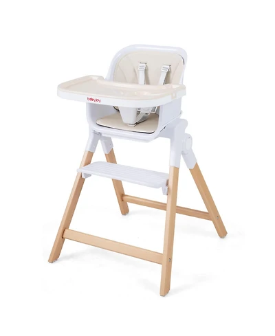 Costway 4-in-1 Convertible Baby High Chair with Detachable and Adjustable Tray