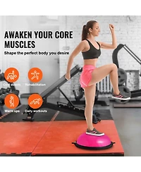 Vevor 26" Half Exercise Ball Trainer Yoga Balance Stability Ball Resistance Band