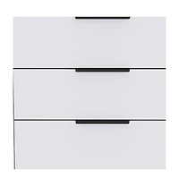HomeRoots 28" Three Drawer Standard Chest