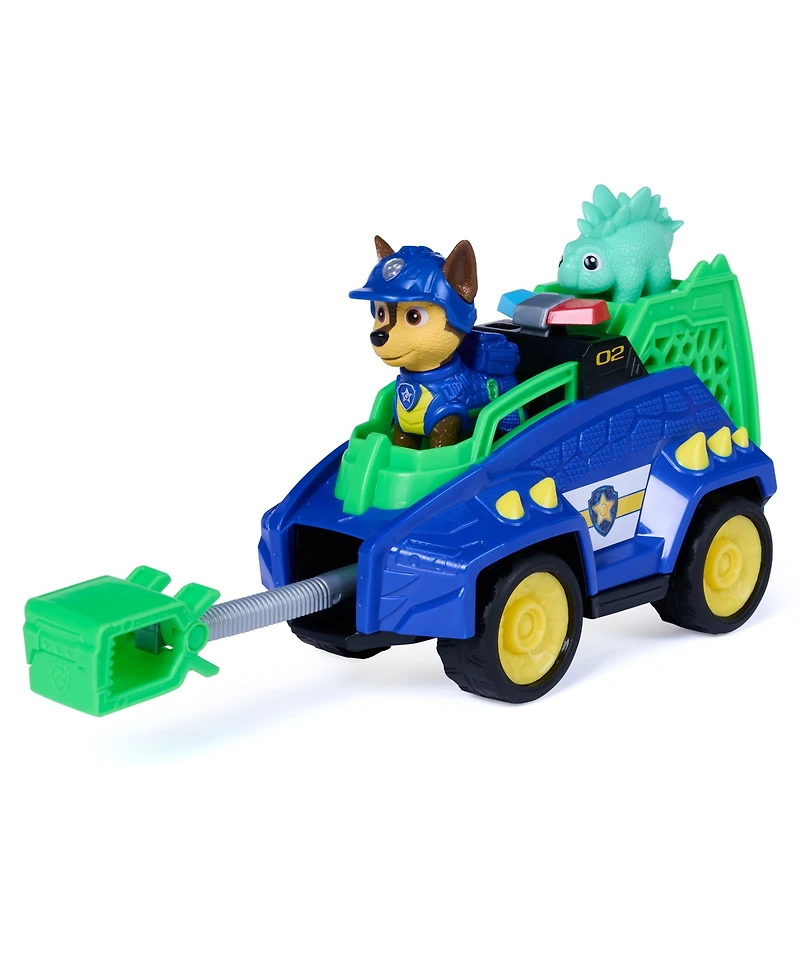Paw Patrol Dino Theme Chase's Rescue Cruiser Spring-Loaded Rescue Claw Vehicle
