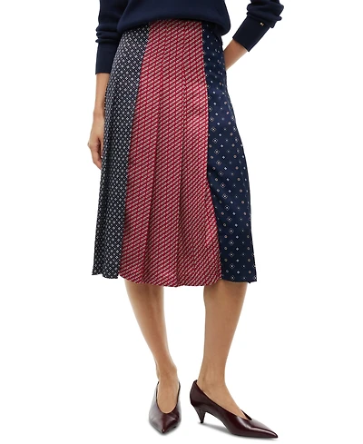 Tommy Hilfiger Women's American Icons Pleated Midi Skirt