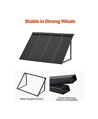 Vevor Window Awning Door Canopy 44x24 in Outdoor Steel Front Door Awnings Anti-Rust