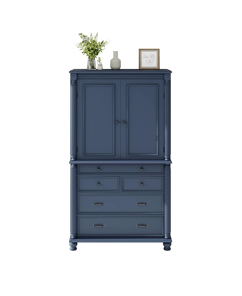 Streamdale Furniture Freestanding Large Kitchen Pantry Tall Storage Cabinet