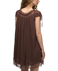 Lucky Brand Women's Lace Babydoll Mini Dress