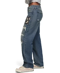 Lucky Brand Women's Legend Patchwork Baggy Mid-Rise Bootcut Jeans