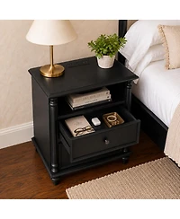 Streamdale Furniture 28" Nightstand with Charging Station and 2 Drawers