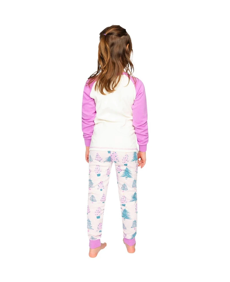 Deux par Toddler Girls 2T -5T Cotton Two Piece Pajama Set Tree Print