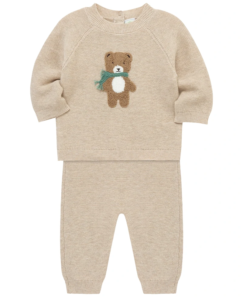 Little Me Baby Boys' Teddy Bear Graphic Sweatshirt and Pants, 2-Piece Set