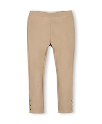 Hope & Henry Little and Big Girls' 6-12 Button Cuff Ponte Pant