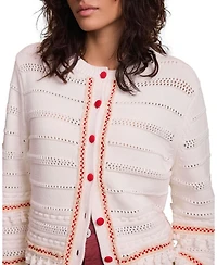 Mint Velvet Women's Cotton Blend Tassel Cardigan