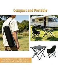 Piscifun Folding Camping Chair Table Set 600D Oxford Fabric Portable Carry Bag Outdoor Patio Beach Fishing