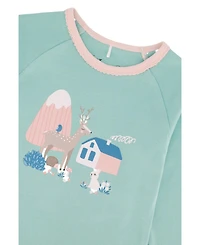 Deux par Deux Little Girls 6-12 Cotton Two Piece Pajama Set House Print
