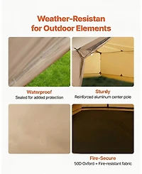 Gouun 2-Person Cabin Hot Tent with Stove Jack, Waterproof 4-Season Lightweight Camping Shelter